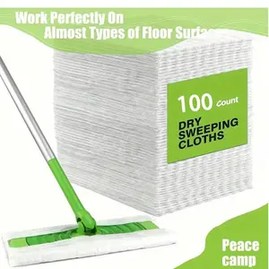 30/100 Sheets Disposable Dry Mop Pads, Cleaning Floor Mop, Dry Sweeping Cloths, Thick Static Dusting Paper, No Power Needed, Suitable for All Floor Types, Perfect Gift, Household