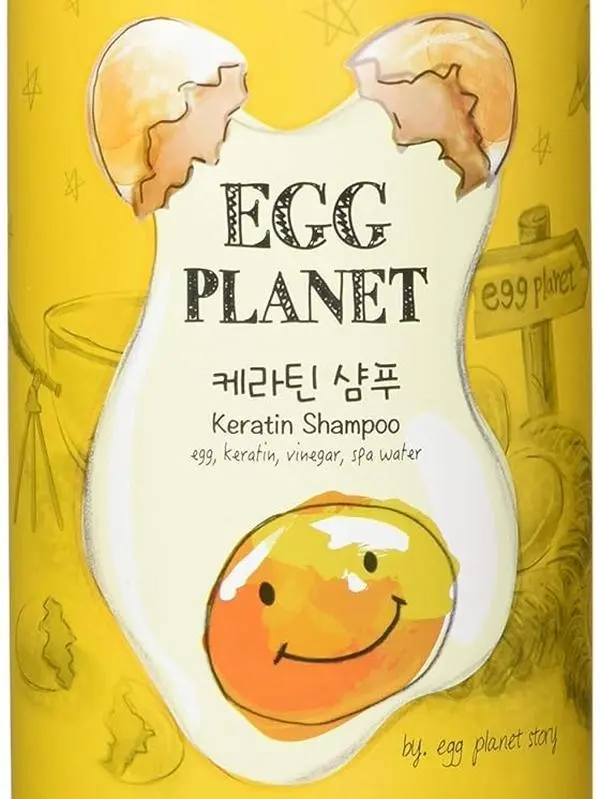 Daeng Gi Meo Ri Egg Planet Natural Keratin Shampoo (700ml) - Anti-Frizz Moisturizing Gel Cleanser for Adults' Damaged Hair, 12-Month Extreme Care, Suitable for Any Hair Type, 12 Months, Moisture Boost