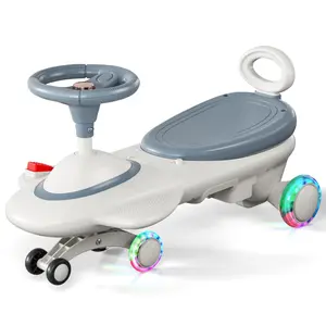 Kids Electric Ride On Car 12V - Electric Wiggle Car with Rechargeable Battery, LED Lights & Music,Anti-Rollover for Boys Girls Ages 3-8, Indoor/Outdoor Toy Vehicle up to 150 lbs
