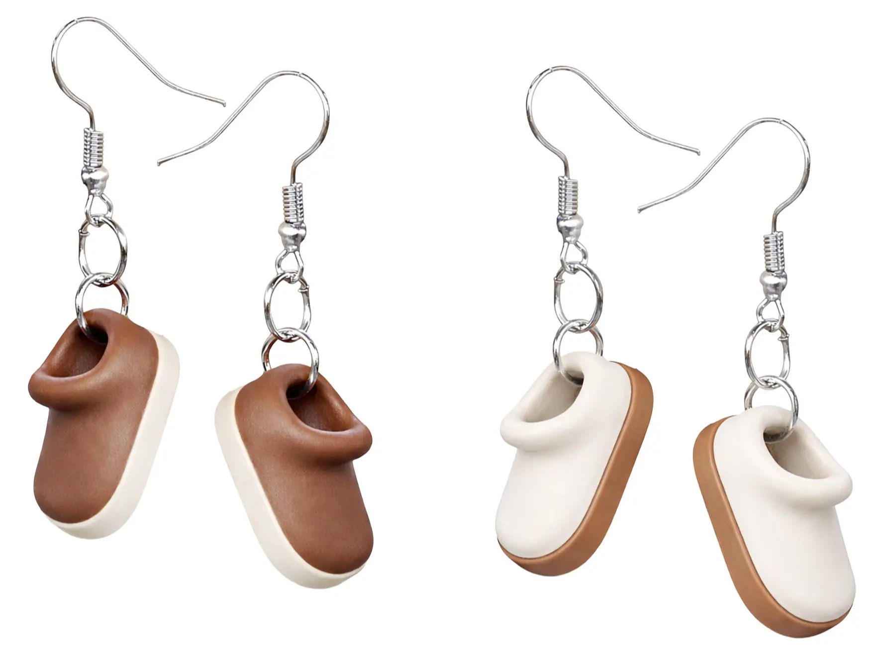 Slipper Earrings House Shoe Dangle Lightweight Fashion Cozy Style Unisex Accessories Casual Set of Two Pair