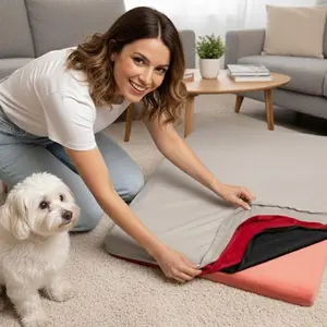 MagicPetBed Patented 4-Layer Peelable Pet Bed | Water & Odor Resistant, Scratch Resistant, Recyclable, Durable, Ultra Soft, Thick Foam Cushion, Non-Slip Bottom, No Washing Needed, Lasts Up to 4X Longer, Easy to Clean, For Dogs & Cats, Premium Quality Home
