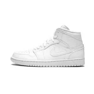 Air Jordan 1 Mid "Triple White" 554724 129