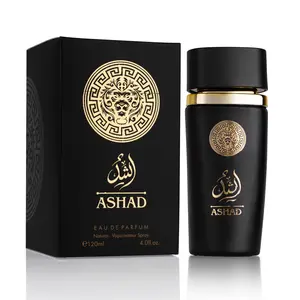 NOVOGLOW SAADAH Ashad Eau De Parfum (4.0 oz/120ml) - Luxurious, Intense, Longlasting Boxed Men's Bold Oriental Spicy Evening Wear Fragrance, Coffee-Flavored Scent with Black Pepper, Vanilla, Amber Notes, Vegan, Cruelty-Free, Paraben-Free, Luxurious Men's