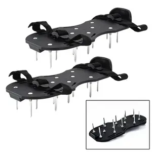 Lawn Aerator Shoes Garden Grass Aerator Nail Shoes with 26 Nails and Adjustable Straps, Effective Lawn Soil Aeration Tool Garden Supplies