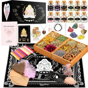 Self-Love Ritual Kit 75-Pack with  30+ Positive-Message Capsule Bottles, Self-Love Spell Kit with Self-Care Journal Workbook Witchy Gifts for Women