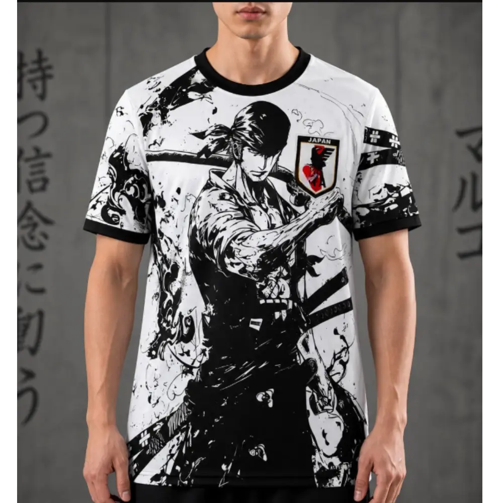 Anime Soccer Jersey, Custom Name Football Shirt, Manga Streetwear Tee, Japanese Anime Jersey, Unisex Sports Top Gift