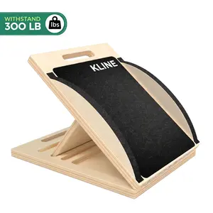 KLINE 3-in-1 Design Slant Board - Premium Calf Stretcher, Wobble Equipment with Balance Board Functionality for Calf Stretching, Squats (Sports & Outdoor Fitness Training Gear)