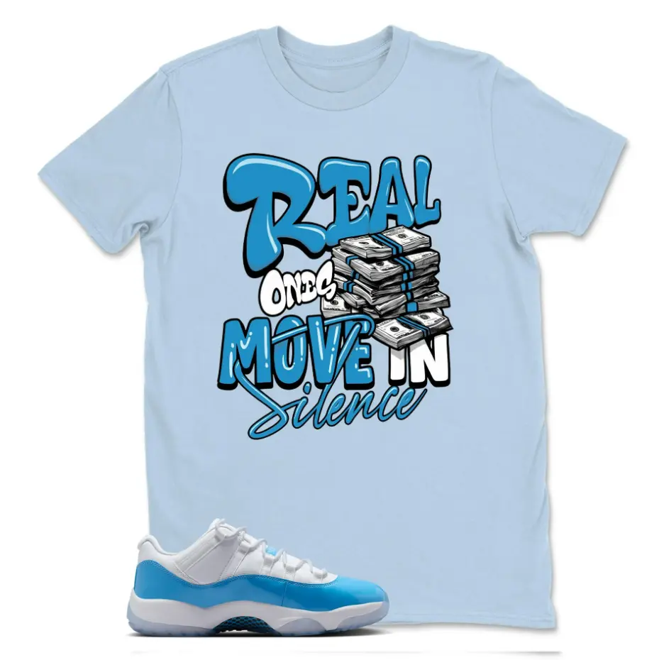 Men's Unisex Cotton Fitted Graphic Print Retro T-Shirt - Breathable Classic Tee to Match 11 Low University Blue Sneakers, Medium