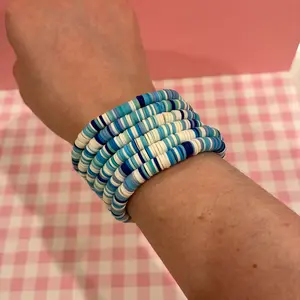 Blue Clay Beaded Bracelet