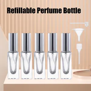 A Set of 5/2 Pcs 20ml Glass Perfume Spray Bottle Atomizer,Travel Size Perfume Refill Bottle,Mini Portable Travel Cologne Dispenser,Fine Mist Sprayer Toiletries Accessories Kit for Men Women,Hand Tools Kits
