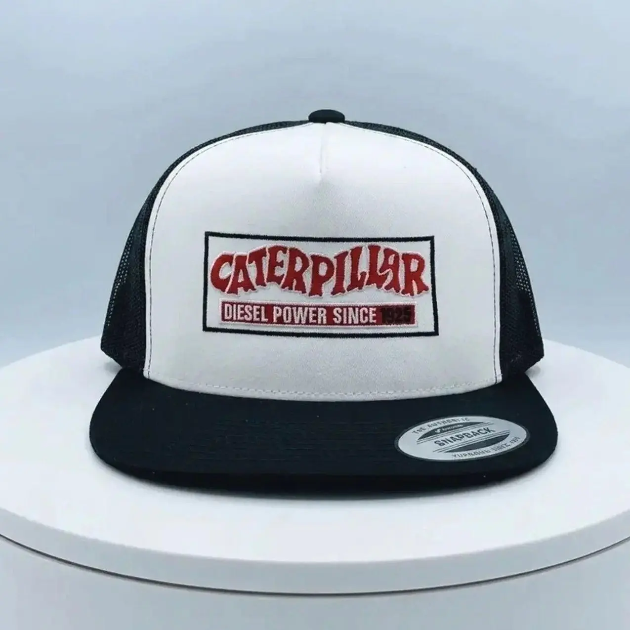 Caterpillar Embroidered Retro Hat Trucker Hat Many Colors Snapback Hat, Unisex Casual Street Style, Gift Idea For Her Him and Adjustable Fit for Men and Women