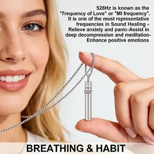 528 Hz Tuning Fork Necklace, Stress Relief Pendant, Mindfulness Meditation Jewelry, Focus and Relaxation Gift, Perfect Companion Accessory