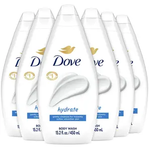 Dove Body Wash, Hydrate 6-Pack – Moisturizing Cleanser for Smooth, Soft Skin, 15.22 Oz Ea
