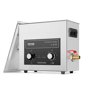VEVOR 6L Ultrasonic Cleaner with Heater Timer Basket, Professional Digital Sonic Cavitation Machine, 180W Cleaning Machine for Watch Instruments, Glasses, Coin, Metal Parts, Tool