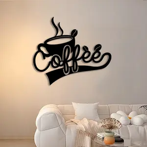 1pc Coffee Station Metal Wall Art, Coffee Station Statue Mural, Perfect for Kitchen Island, Breakfast Nook, Functional Wall Decor, Morning Decor, Ideal Gift for Home Cooks