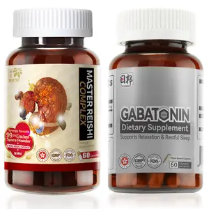 Organic Cortisol Balance & Deep Sleep Dietary Capsules Stack - Premium Reishi Mushroom + GABA, Natural Stress Relief, Healthcare Support, Energy Boost, Mood Enhancement, Brain Fog Reduction, Healthy Aging, Metabolism & Blood Flow Benefits