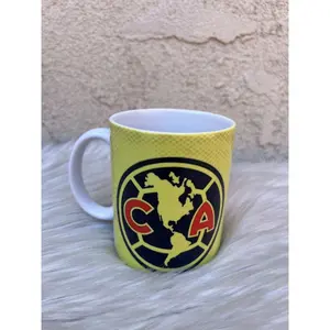 Liga MX Aguilas Club America Coffee Mug Ceramic 11 oz, Gifts for Futbol Lovers, Soccer Water Bottle, Fans Souvenir