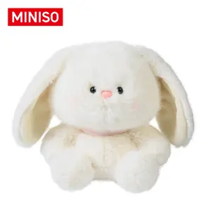 MINISO Tanit Bunny Guardian Series Sitting Plush Toy, Soft Cuddly Rabbit Stuffed Animal, Kawaii Plushie Gift for Kids Girls Birthday