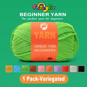 FREEASYFAR 1 Pack Beginner Crochet and Knit Yarn,Soft Cotton Blend Yarn for Crocheting and Knitting with Clear Stitches; Worsted-Weight Medium #4;120Yards/3.5Oz;(Solid Color)