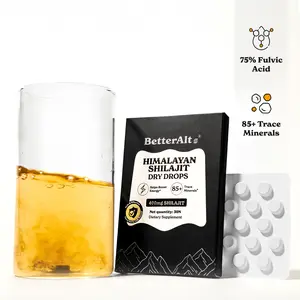 BetterAlt Shilajit Dry Drops | Himalayan Superfood | Lab-Tested for Purity | Helps Improve Energy, Stamina | 1-Month Dietary Supplement