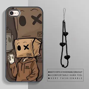 For iPhone SE3 Headset boy with bracelet combination outfit phone Case For iPhone SE3 with PET Shock proof design perfect for popular