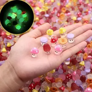 50pcs Glow-In-The-Dark Mushroom Decorations, Aquarium Ornament, Miniature Landscape Figurines, Room Decoration, Car Accessories, Garden Decor, Home Decor Ornaments, Ornaments Statues, Decorative Home Ornament