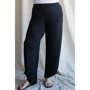 Seaside Breeze Black Plus Size Lounge Pants