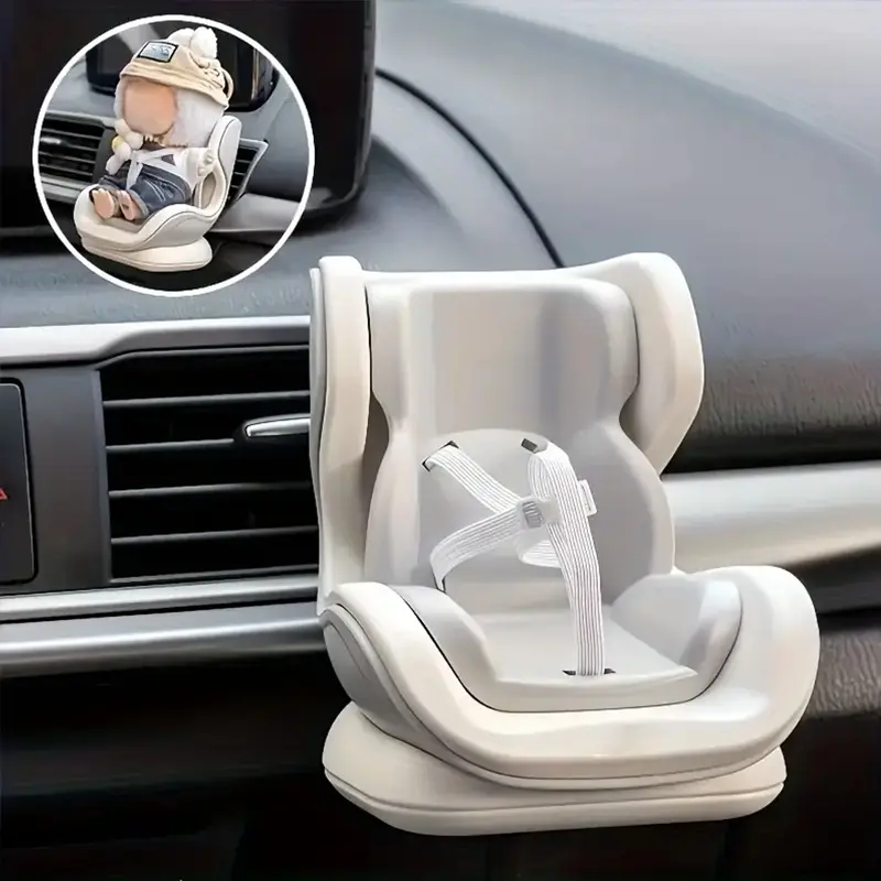2-in-1 car seat and display stand, with air conditioning vent suction cup installation, Vent Mount, compatible with 6.69-7.87-inch dolls, car accessories (only supports dolls, not includes dolls), universal for multi-size dolls