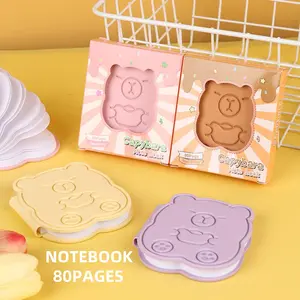 Cute Cartoon Pig Design Notebook, 1 Count Portable Waterproof Travel Diary Notebook, Creative Stationery for Office School Student, Gift for Friend, Office Stationery Supplies