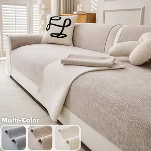 Minimalist Textured Sofa Cover 1PC, Soft Cozy Couch Protector, Sofa Slipcover, Pet-Friendly Furniture Seat Pad, Machine Washable, Non-Slip Backing, Multi-Color Available Sectional Sofa Covers for Sectional, Loveseat & 3-Seater Sofa