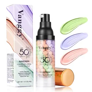 3 In 1 Primer for Face Before Makeup,Sunscreen Isolation Cream,SPF 50,,Blurs Imperfections Oil Control&Moisturizing Skin Tone Correcting,skin radiance sucker Lasting beauty base primer for mature skin Lightweight Hydrate