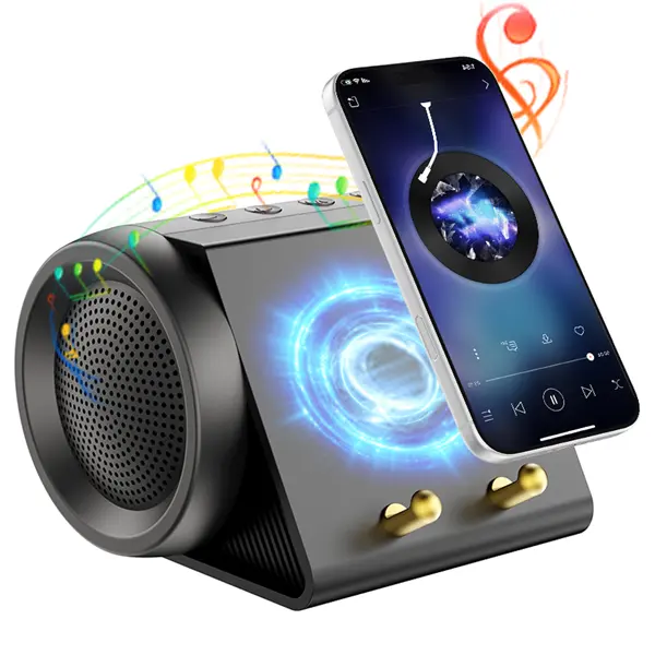 XHJ Wireless Bluetooth Speaker with 3-in-1 Mobile Phone Mount, USB Type-C Compatible Audio Device, Fits Smartphones/Tablets, for Home & Car Use, Ideal Gift for Family