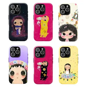 Y-Dreamy INS Sparkling Big Eyes Cartoon Girl Phone Case, offering excellent protection for iPhone 17 Pro Max, 16, 15, 14, 13, 12, 11, and Samsung S21, S22, S23, S24, and S25. A perfect Christmas and Thanksgiving gift for her/him.
