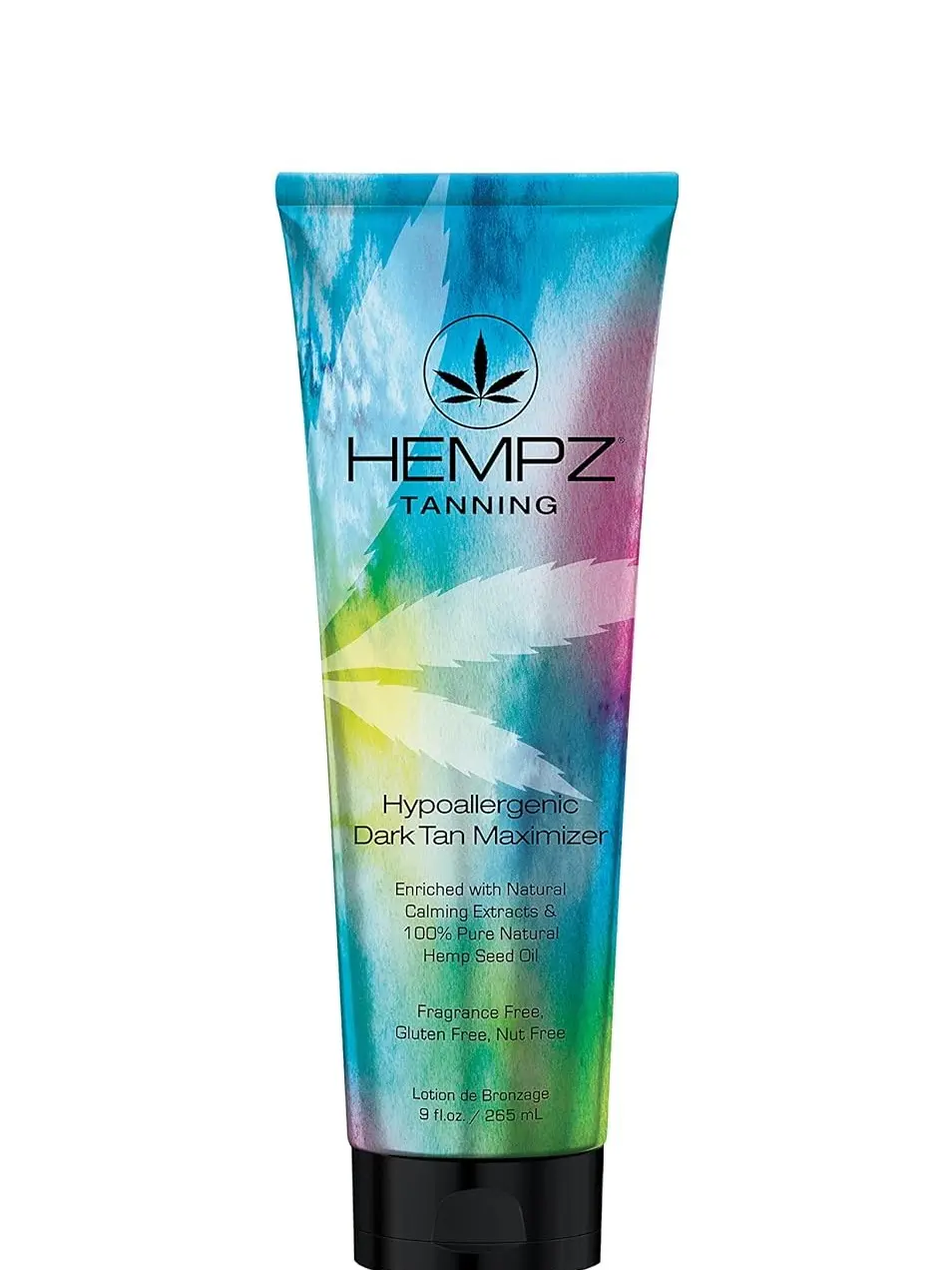 HEMPZ Hypoallergenic Dark Tan Maximizer - Herbal Moisturizing Self Tanning Lotion - Fragrance Free for Tanning Beds, Beach, Sun 9 Fl OZ