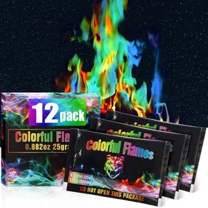 Fire Color Changing Packets，Color Fire Packets for Outdoor Campfires, Fire Pits, Fireplaces, Colorful Flames, Long Burn Time, Safe, Magic for Child Navona