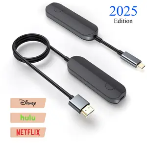 Wireless HDMI Transmitter and Receiver(USB C), HDTV 165FT, Plug & Play, Streaming Media Video/Audio/File, HDMI 2.4G/5G Wireless Extender  for Laptop, Netfix, hulu, PS5, Phone to Monitor, Projector Accessories