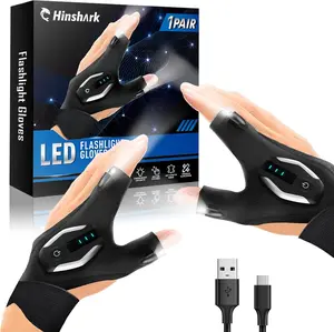 Light Up Work Gloves - Rechargeable - Sports & Outdoor Accessories for Night Activities
