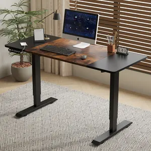55'' Double Beam Single Motor Electric Standing Desk: Christmas Gift Height-Adjustable Home/Office. Sturdy Frame + Sliced Board, ideal for gamers, remote workers & decor. Quiet-lift, chargeable desk fits men/women’s ergonomics—upgrade space!