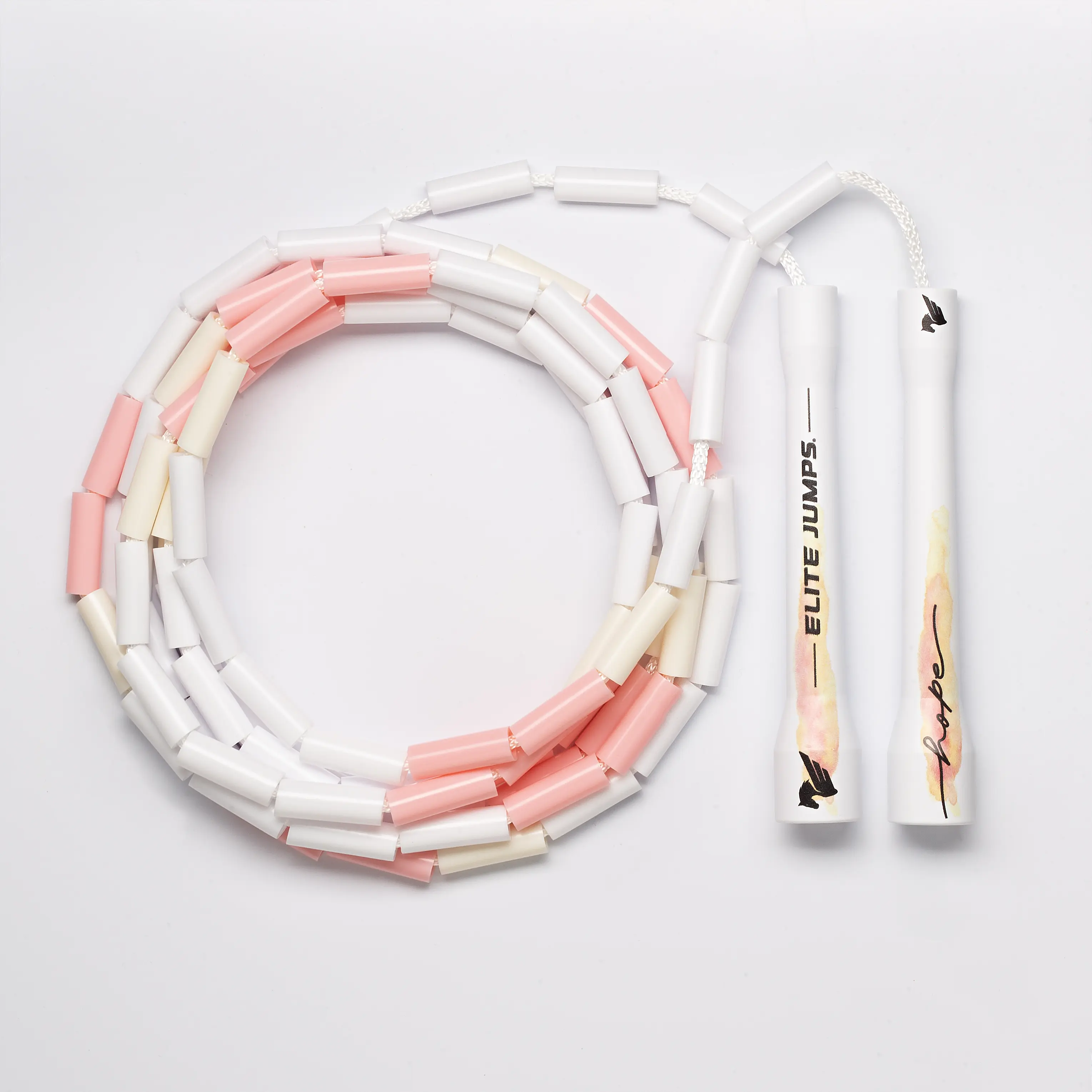 Elite Jumps Hope Spring Sunset 1in Beaded Skipping Rope - Strong, Durable Exercise & Home Workout Equipment - Adjustable, Resize to Fit Your Height Rope - Fitness Training for Rhythm, Speed, Agility, Exercise Equipment, Adjustable Rope