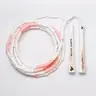 Elite Jumps Hope Spring Sunset 1" Beaded Skipping Rope - Strong, Durable Exercise & Home Workout Equipment - Adjustable, Resize to Fit Your Height Rope - Fitness Training for Rhythm, Speed, Agility, Exercise Equipment, Adjustable Rope