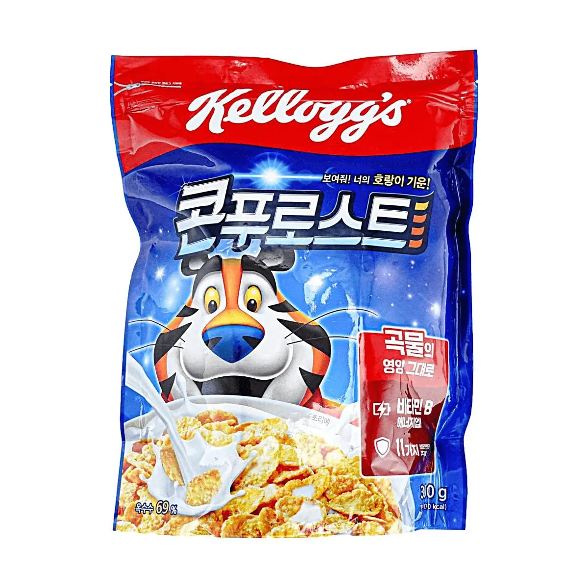 Kellogg's Korean Frosted Corn Flakes Cereal 300g - Wholesome Breakfast Cereal with 11 Vitamins & Minerals, 69% Corn Content