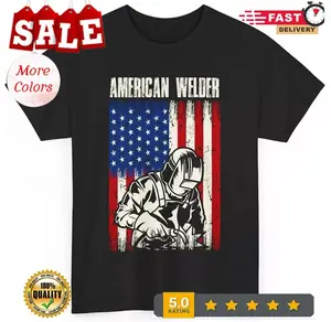 USA Flag Welder Shirt, Welding Lovers T-shirt, Welder Handyman Shirt