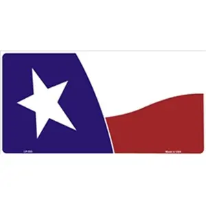 LP - 533 Texas Waving Flag License Plate - A354, Unique License Plate, Aluminum Plate, Texas Theme