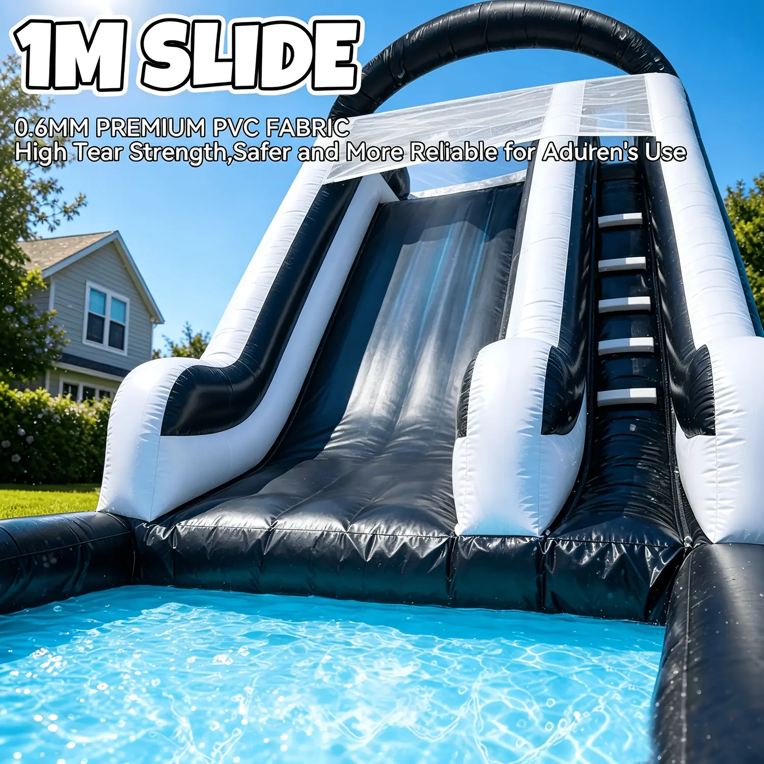 Adult Commercial Large Inflatable Swimming Pool (Slide And Large Pool), 100% Pvc/Outdoor Large Inflatable Slide Pool Backyard, Carnival Party Available with Complete Additions