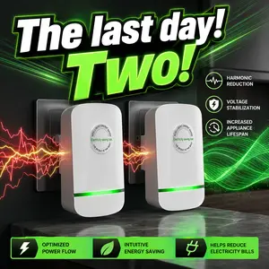The last day! Two！ Electricity Bill Terminator US-Standard Power Saver -Stabilizes Voltage, Protects Equipment - Plug In and Save
