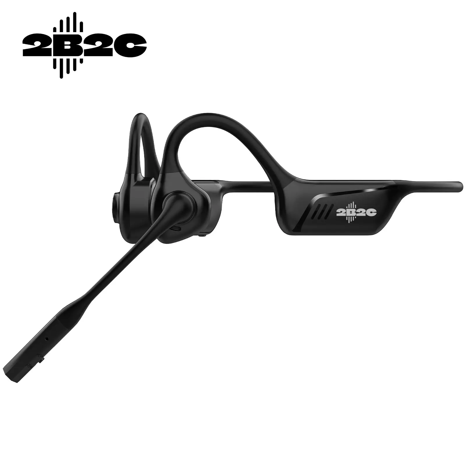LK02 Bluetooth Air Conduction Headset with Mic, For Trucker Drivers, Open Ear Wireless Headphones with Bluetooth 5.1/Mute Function/aptX-HD/LL, for Online Meeting/Online Teaching/Office Home Business/Driving Audio Earbud Electronic