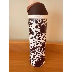 NEW Owala "Cowgirl Core" 24 oz Free Sip Special Edition Animal Print Cow Brown Water Bottles