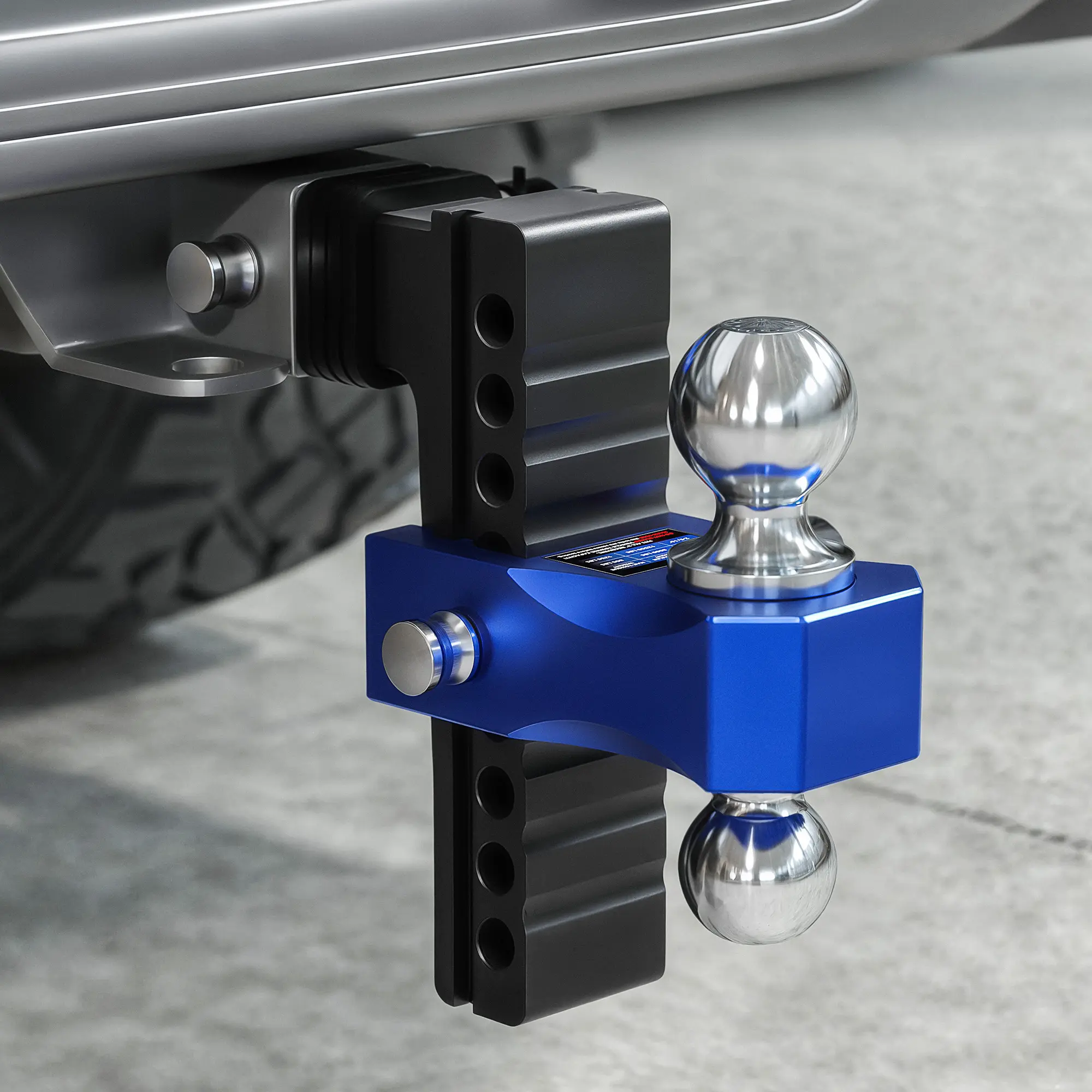 Orion Motor Tech Adjustable Trailer Hitch 2" & 2.5" Receiver - Heavy Duty Aluminum Drop Hitch with Dual Ball Mount, 18,500 LB GTW Towing Capacity for Trucks, RVs, Trailers & Campers