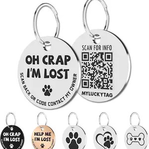 Dog and cat Pet ID Tags with QR Code | Instant Location Alerts & Pet Profile Access