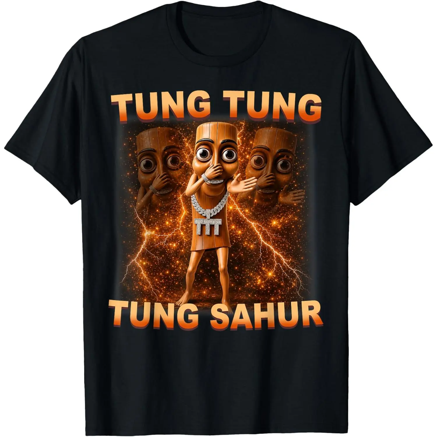 100%cotton Tung Tung Tung Sahur is Calling Scuba Dance Meme T-Shirt